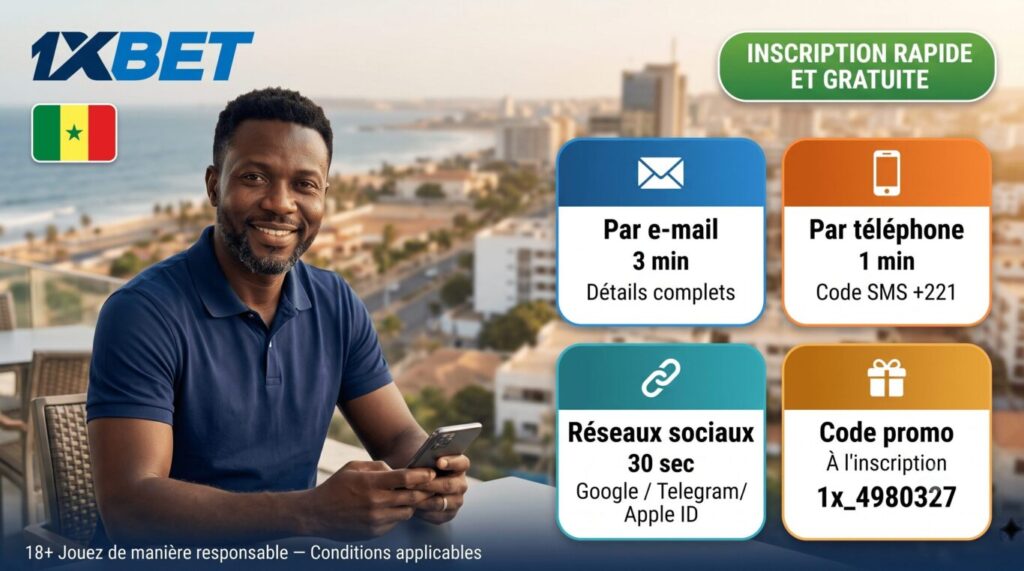 Inscription 1xBet Sénégal — créer un compte